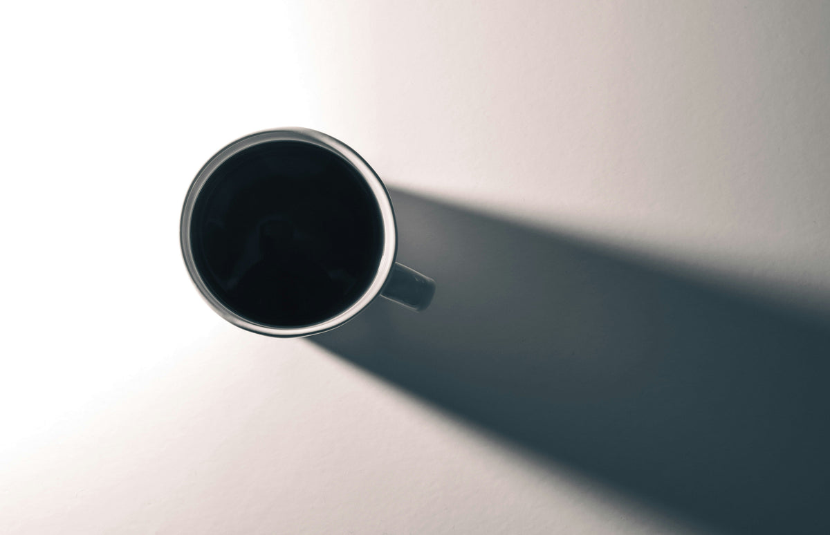 Plain dark drink during a morning intermittent fasting window