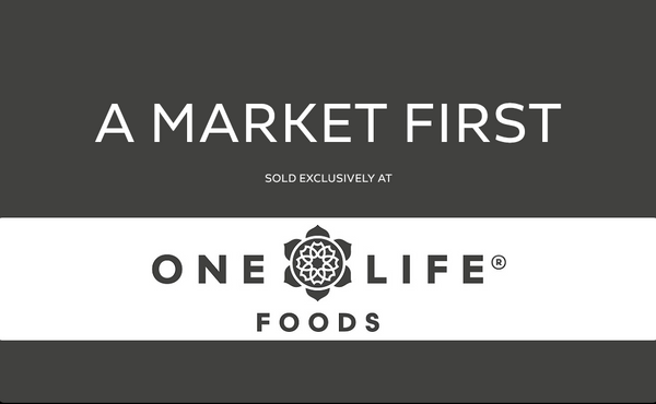 One Life Foods promotional image announcing a market-first launch of Shilajit and Ashwagandha.