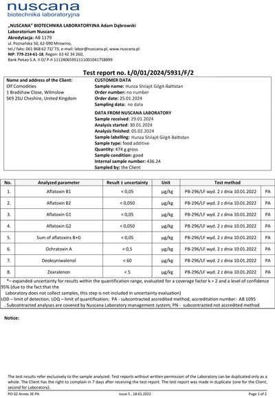 Pure Hunza Shilajit Resin