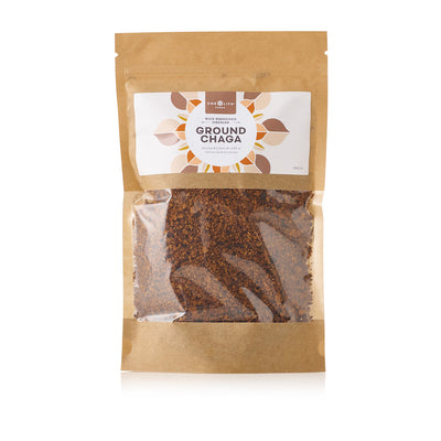 Wild harvested ground Chaga mushroom 200g pouch by One Life Foods