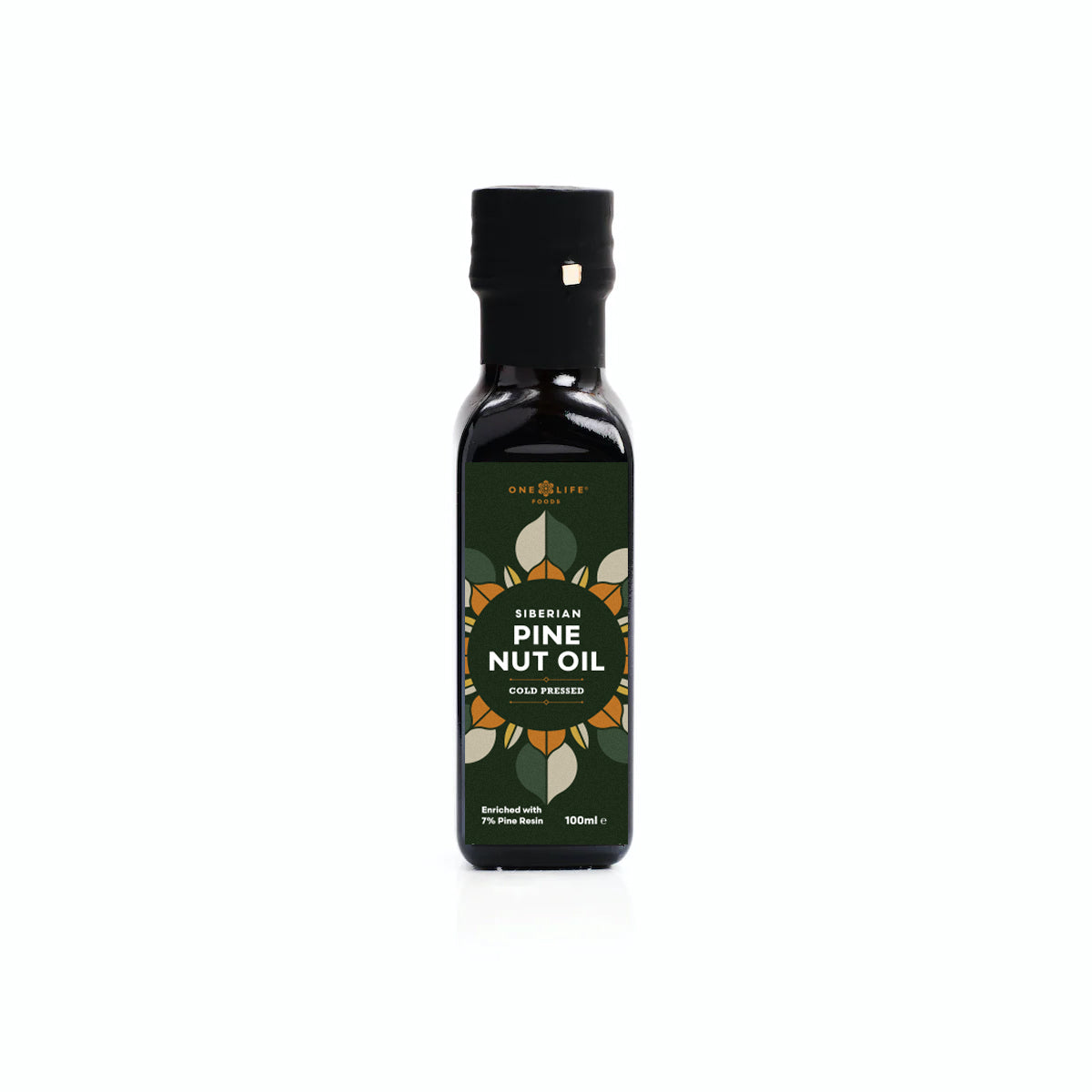 Siberian pine nut oil virgin cold pressed bottle by One Life Foods
