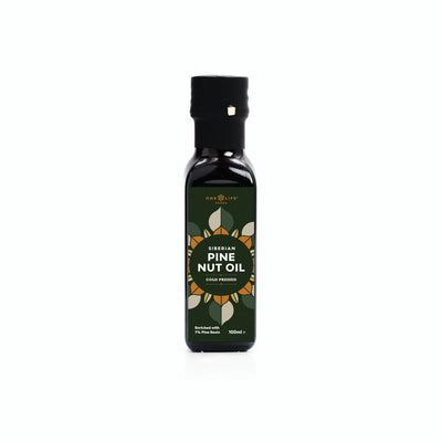 Siberian pine nut oil virgin cold pressed bottle by One Life Foods